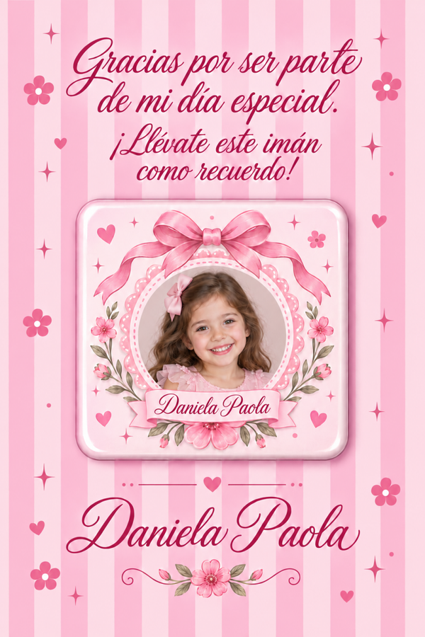 10 Tarjeta de cumpleaños personalizada con  imán de recuerdo