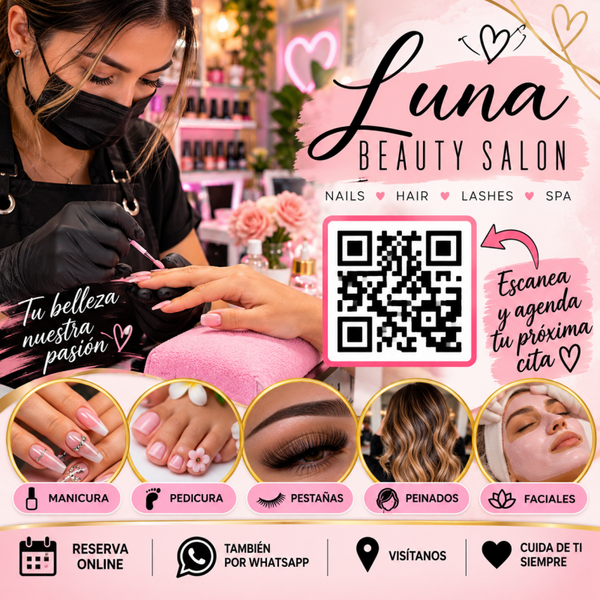 Imán personalizado para salones de estética. lote comercial de 50 unidades