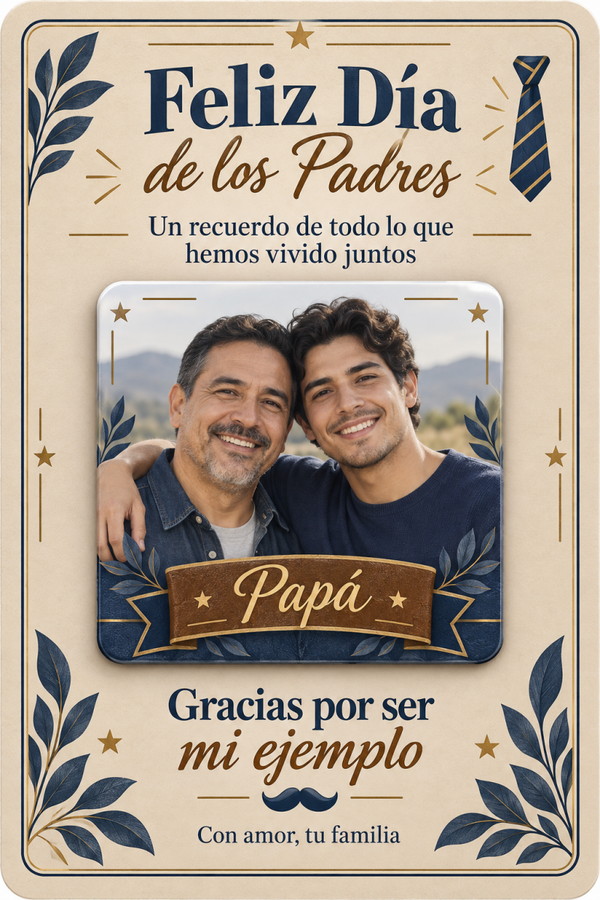 💙 Detalle personalizado para el Día de los Padres con imán
