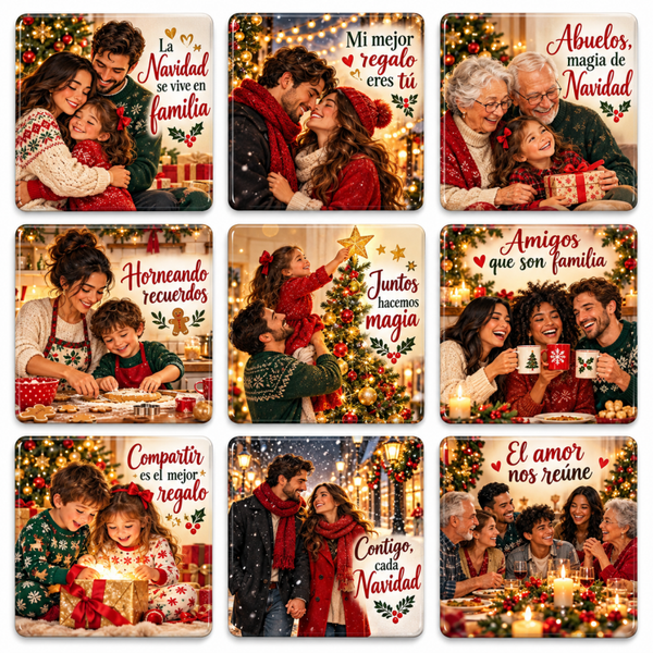 10 Imanes Navideños 2×2 – Amor y Unión Familiar