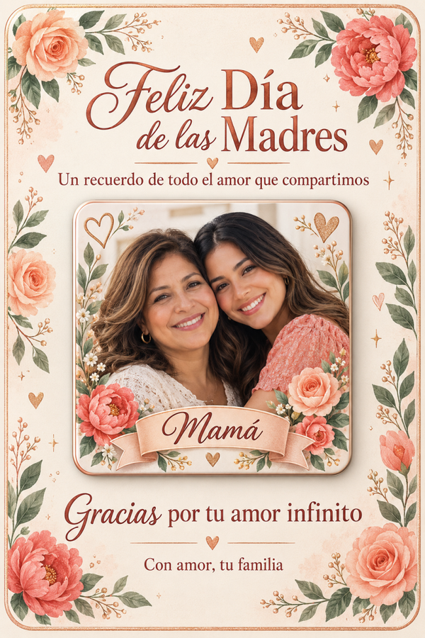 🌸 Detalle personalizado para el Día de las Madres con imán
