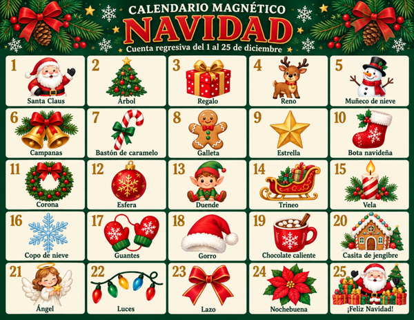 🎄 Calendario Magnético de Navidad: ¡25 días de ilusión!