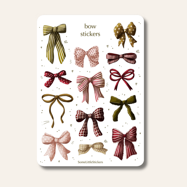 Bow stickers - roze
