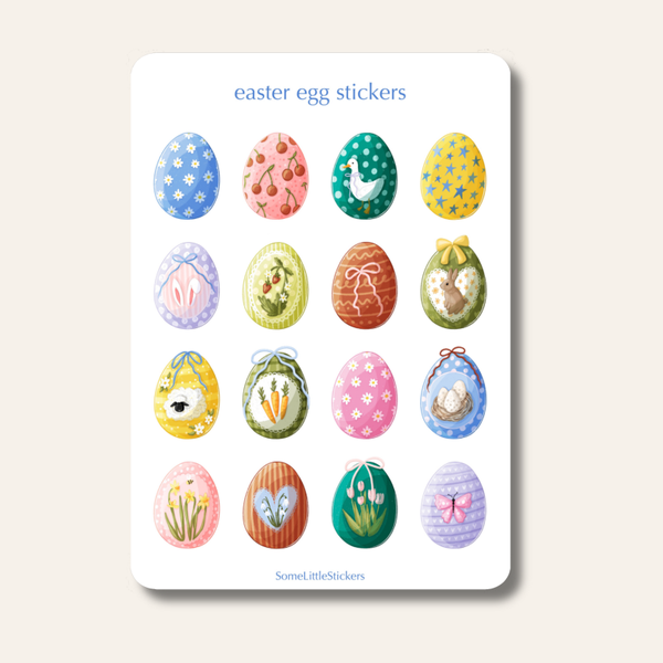 Easter egg stickers