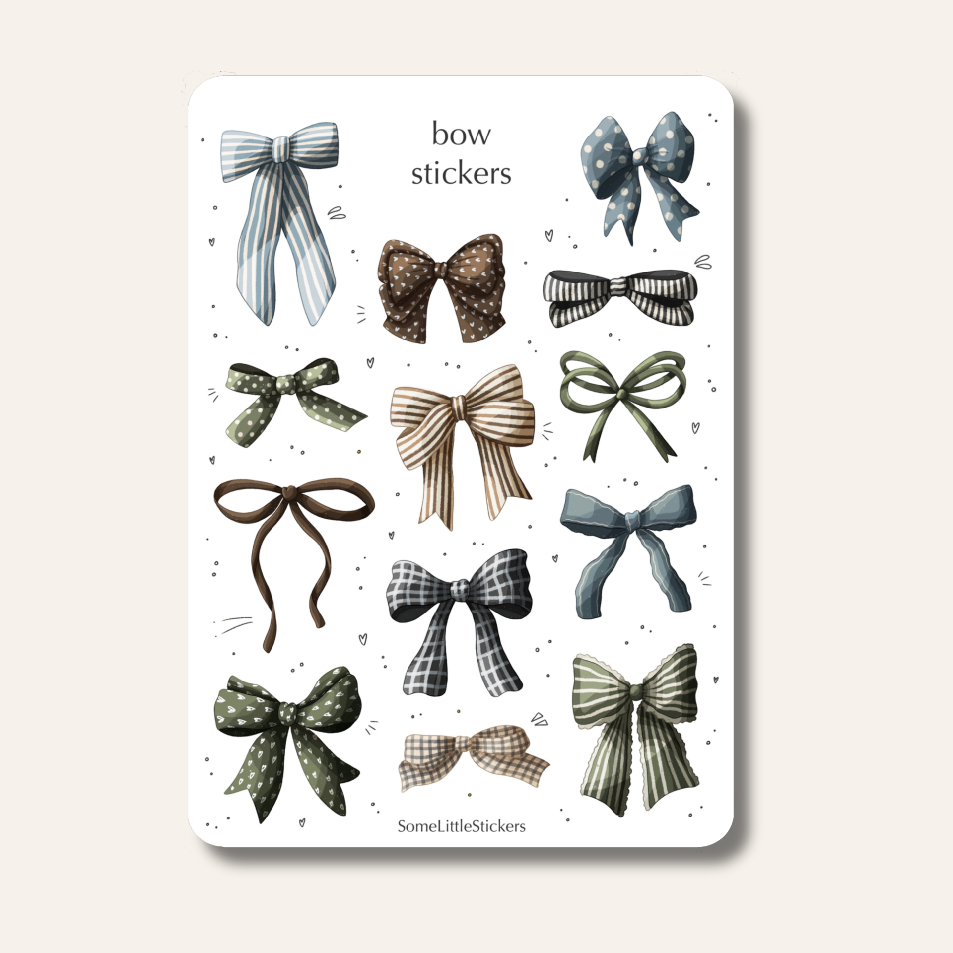 Bow stickers - blauw