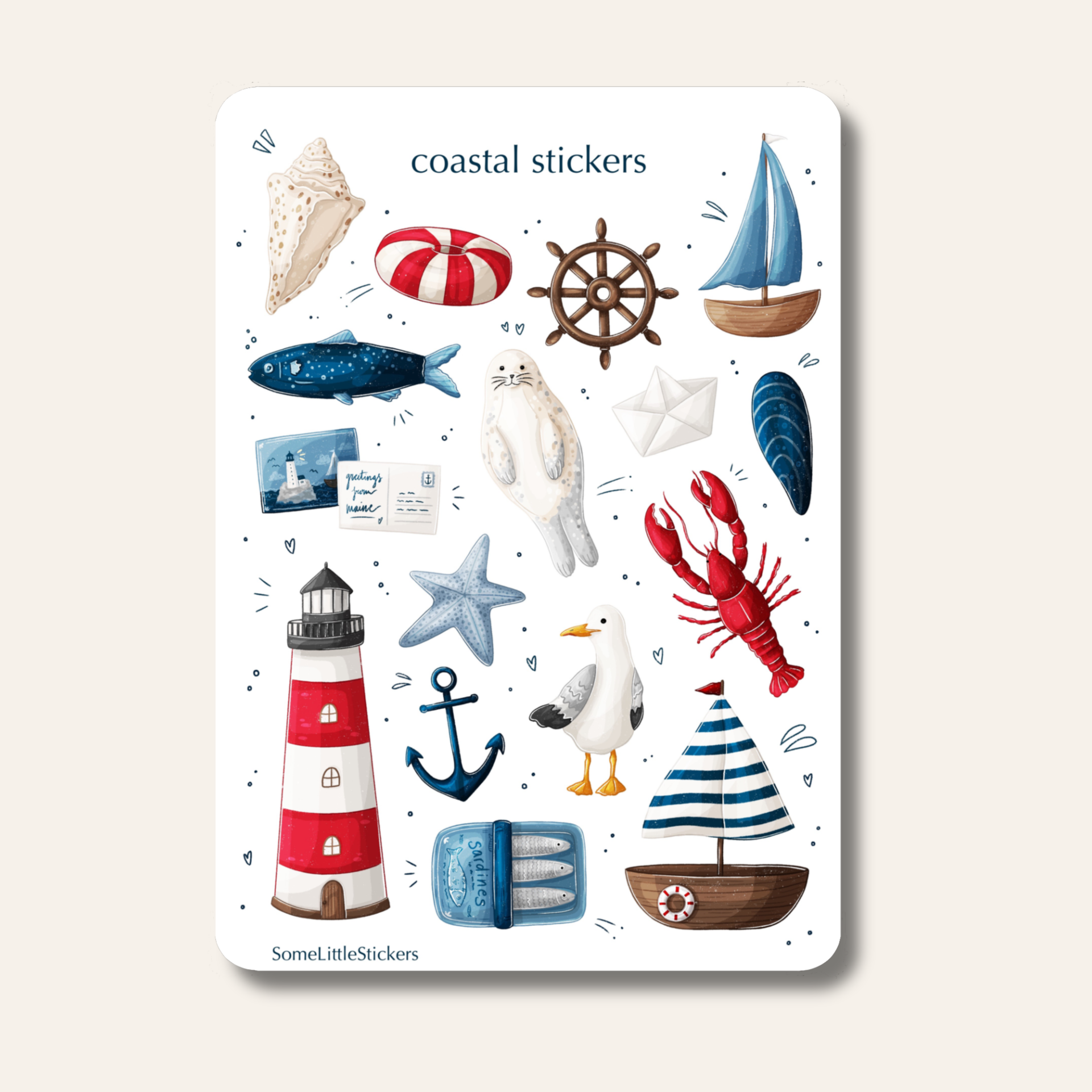 Coastal stickers