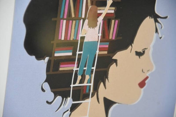 📚 Mind of Wonder – Layered Library Silhouette
