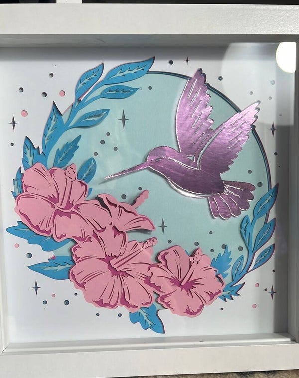🕊️ Whispers in Flight – Layered Hummingbird