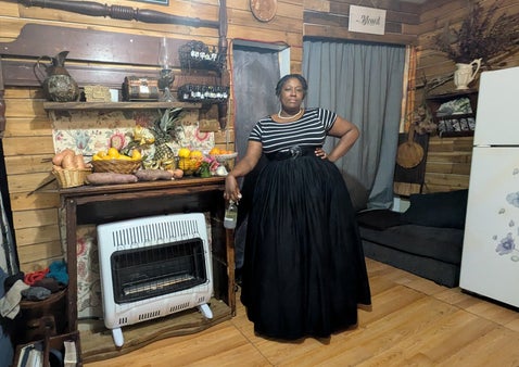 woman in long skirt
