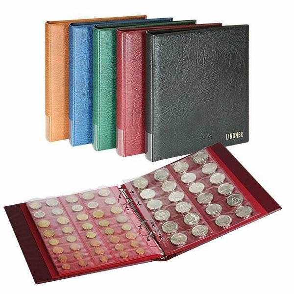 Lindner - Muntalbum Rondo regular met 5 muntbladen (diverse kleuren)