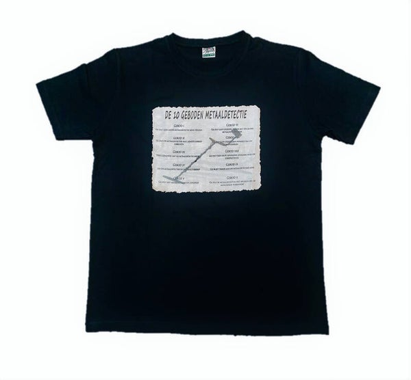 DD - T-shirt De 10 Geboden van metaaldetectie