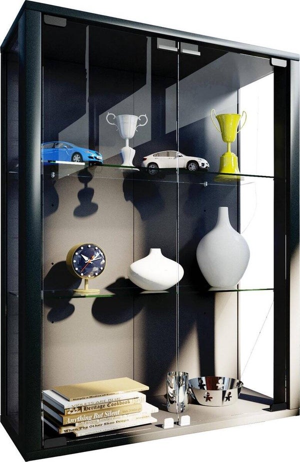 MB - Vondsten vitrine Udina Zwart met LED verlichting