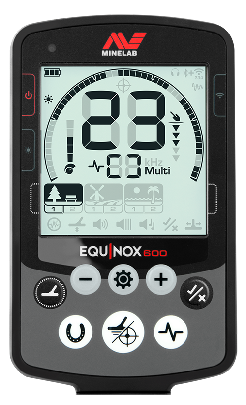 Minelab Equinox display metaaldetector | De Detectorshop