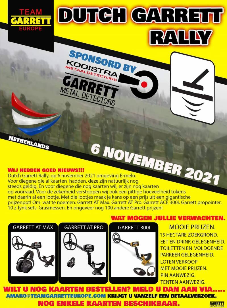 Afbeelding Dutch Garrett Rally 2021 | De Detectorshop