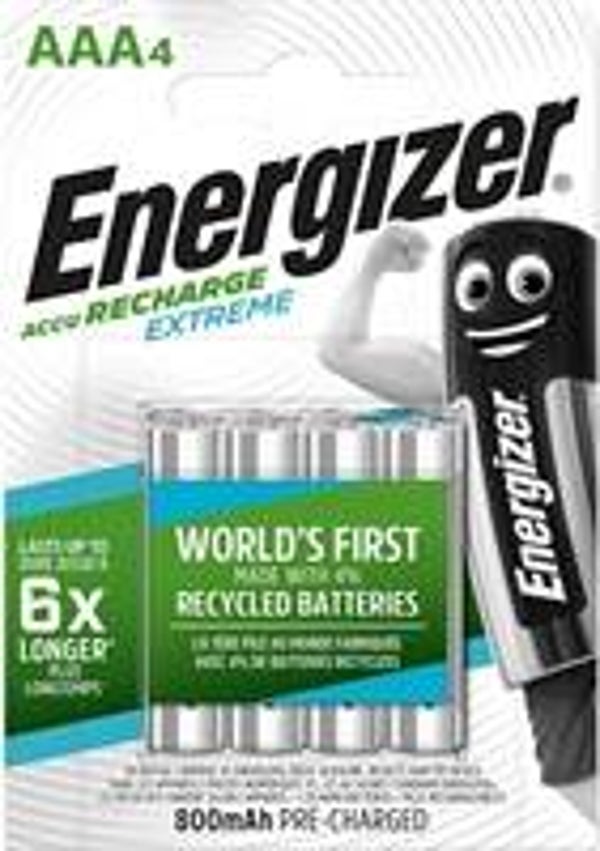 Energizer - Recharge Extreme 4 x AAA 800 MAH