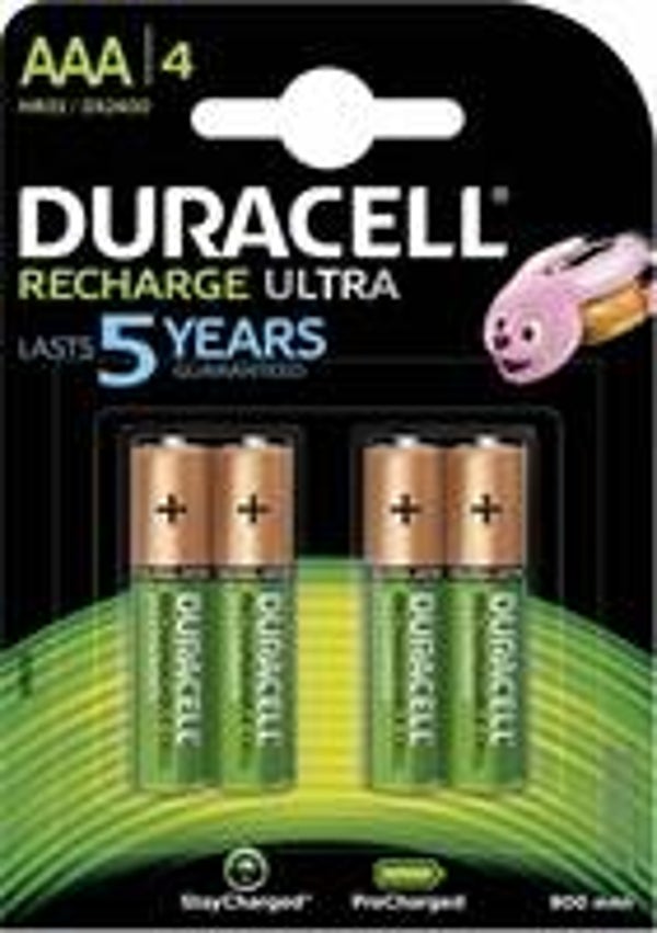 Duracell - Recharge Ultra 4 x AAA batterijen