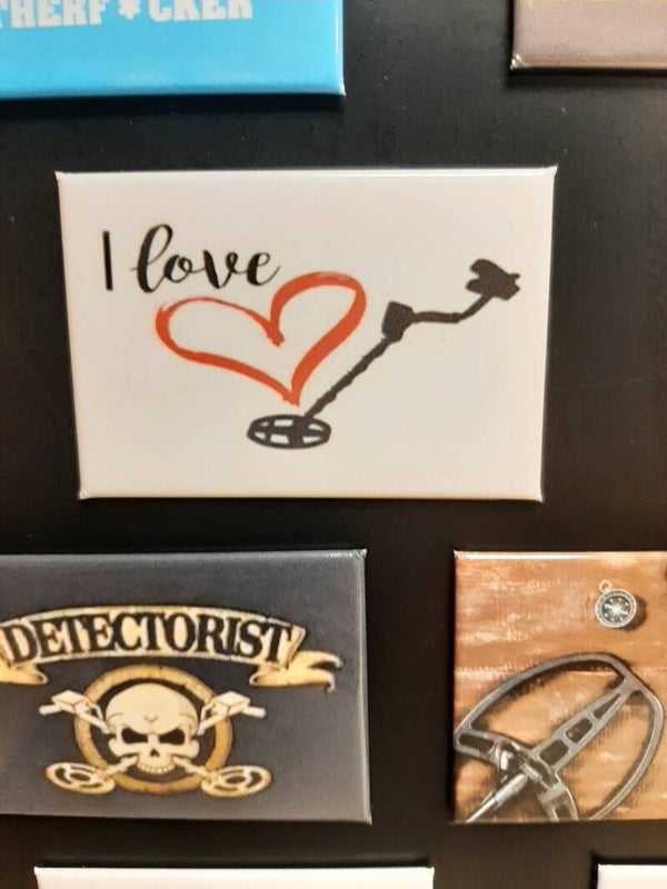 DD - Koelkastmagneet I love metal detecting