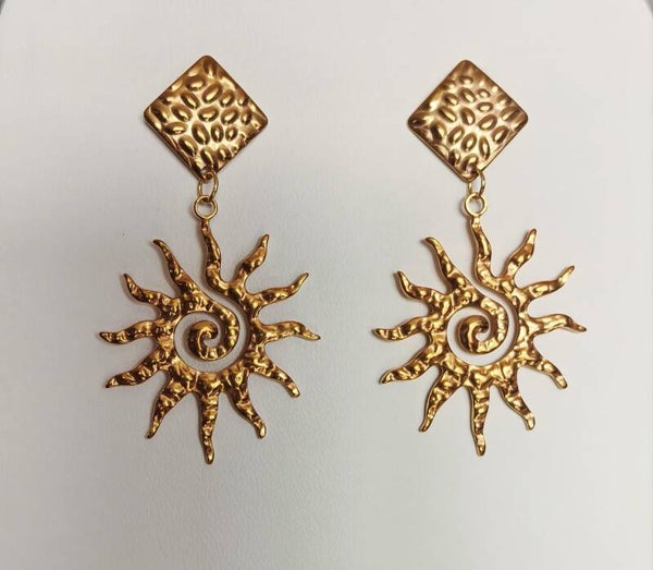 Boucles d'oreilles soleil