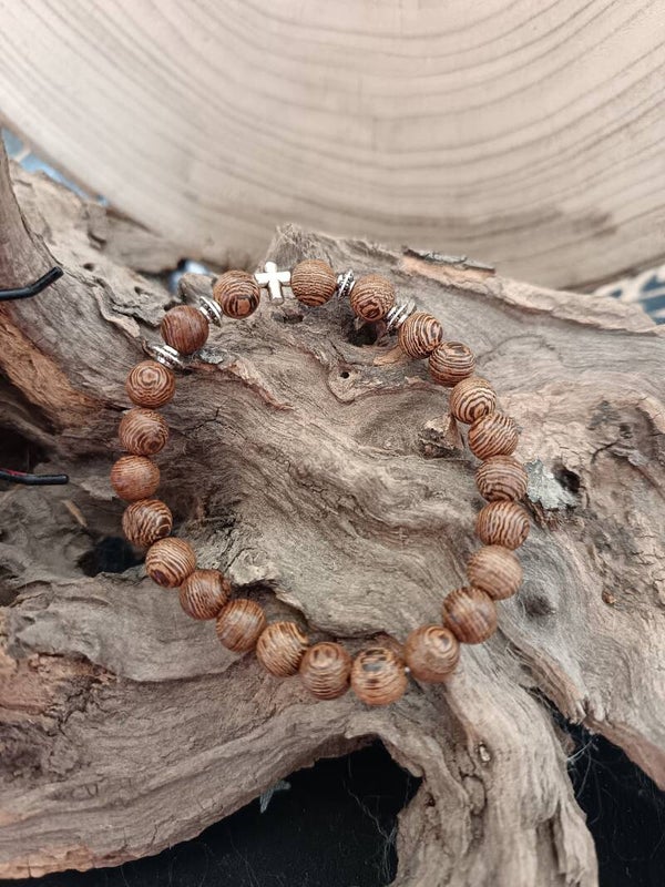 Bracelet chrétien bois