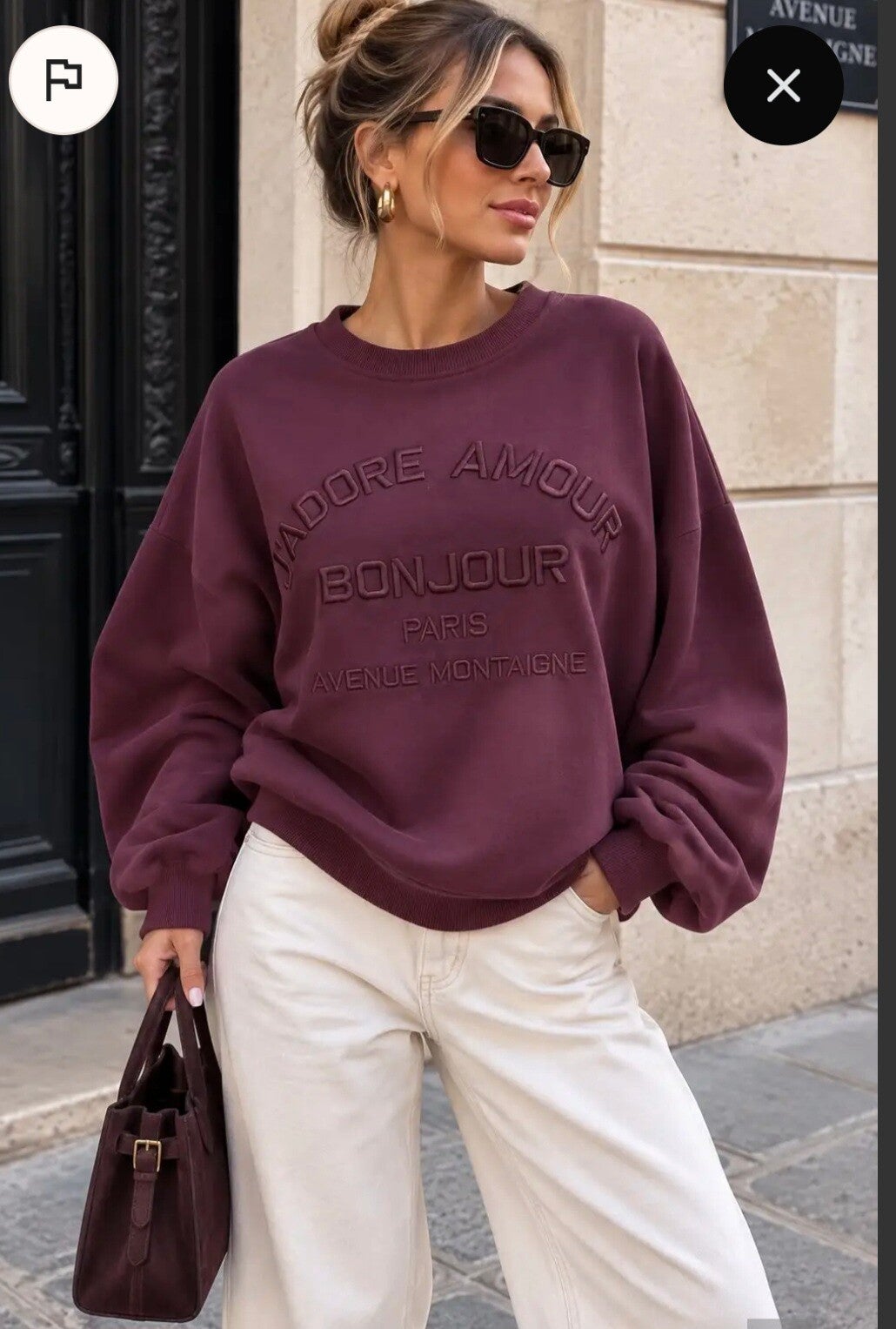 Faye sweater plum