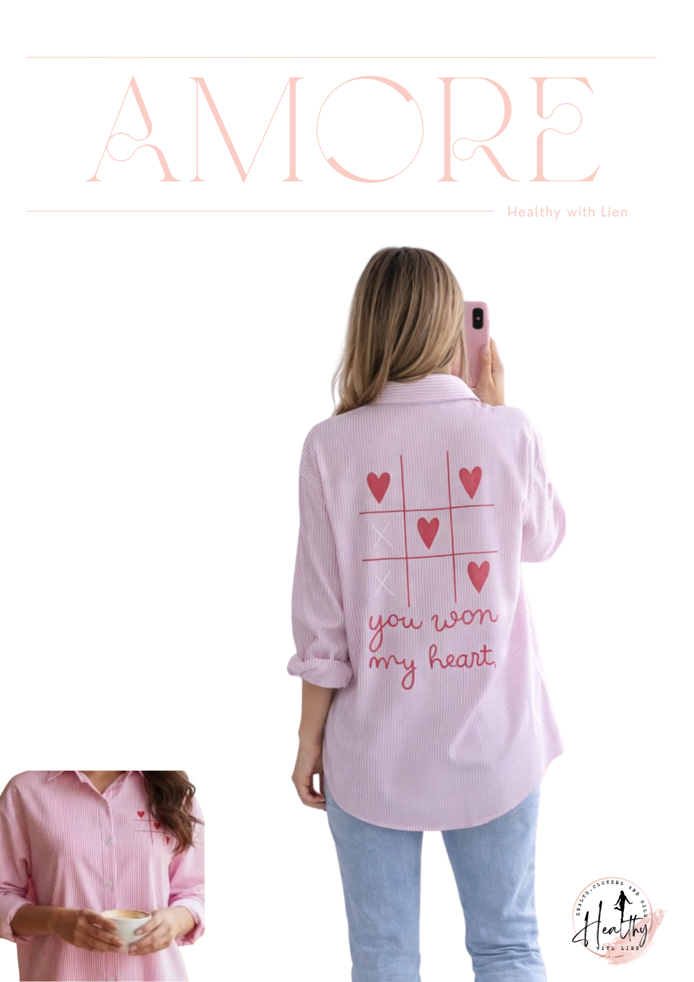 Dora roze love blouse tu