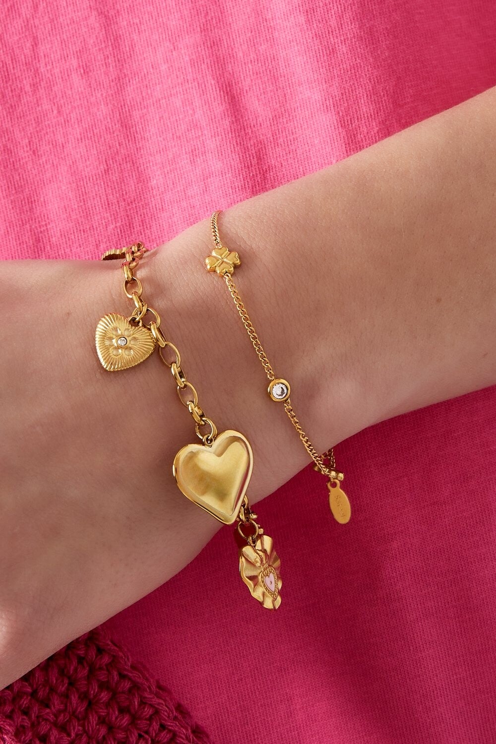 Luck armbandje goud
