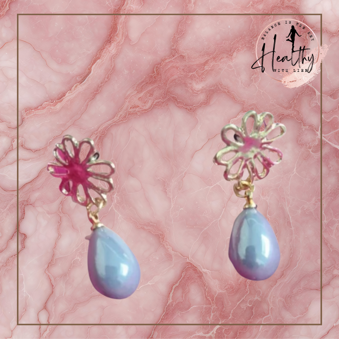 Lichtblauwe oorbellen