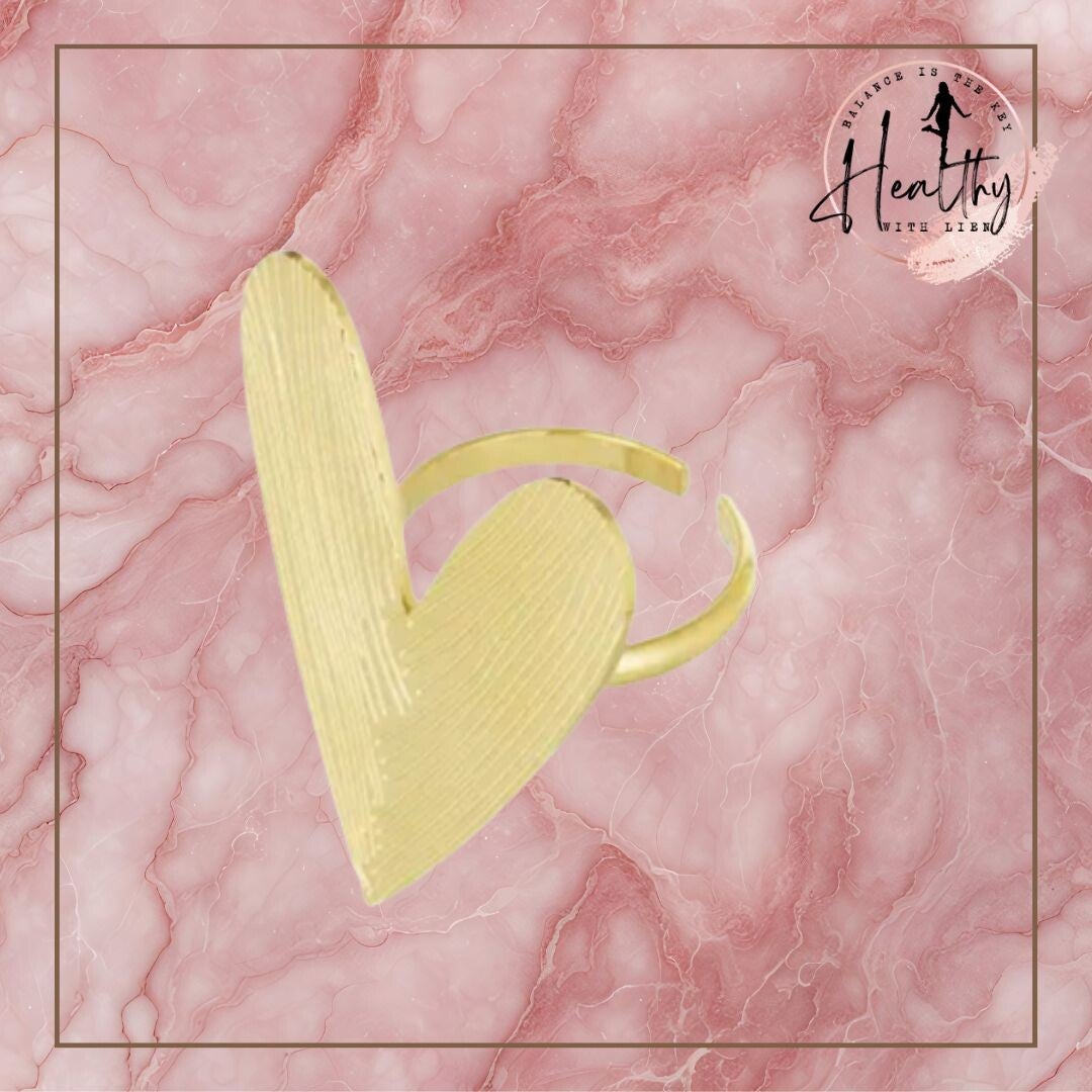 Gouden hartjesring groot