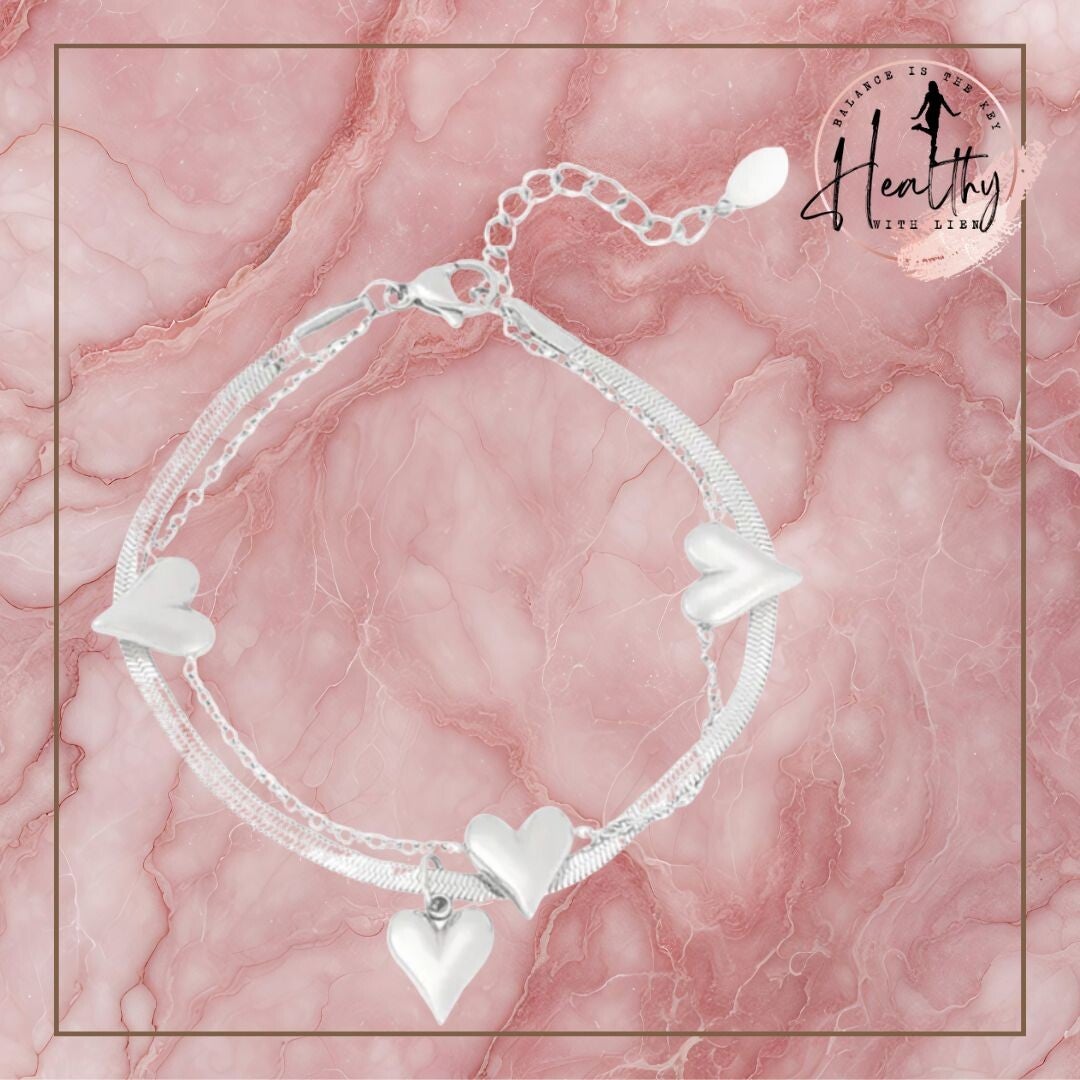 Zilveren hartjesarmband