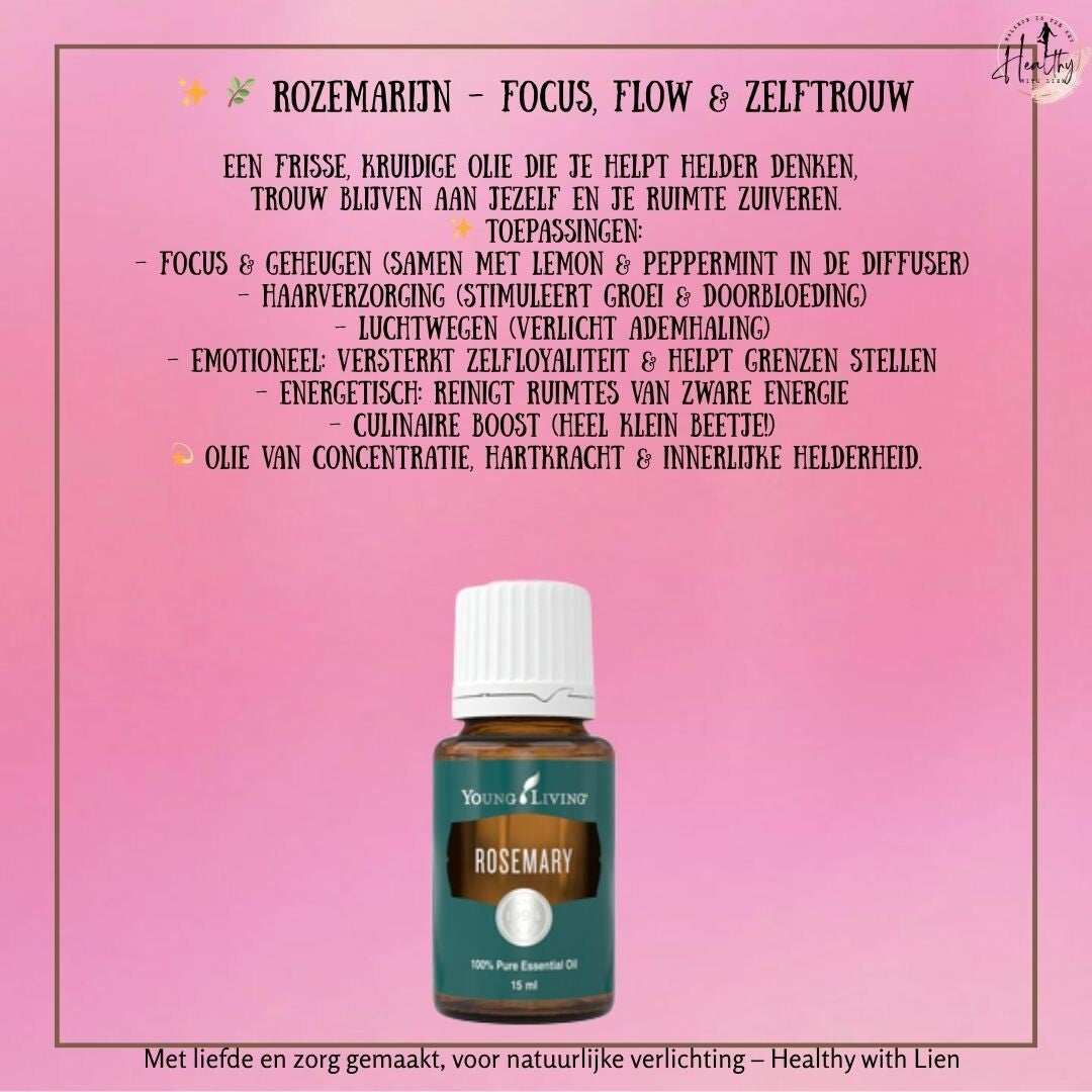 🌿 Rozemarijn – Focus & Hartkracht in een flesje