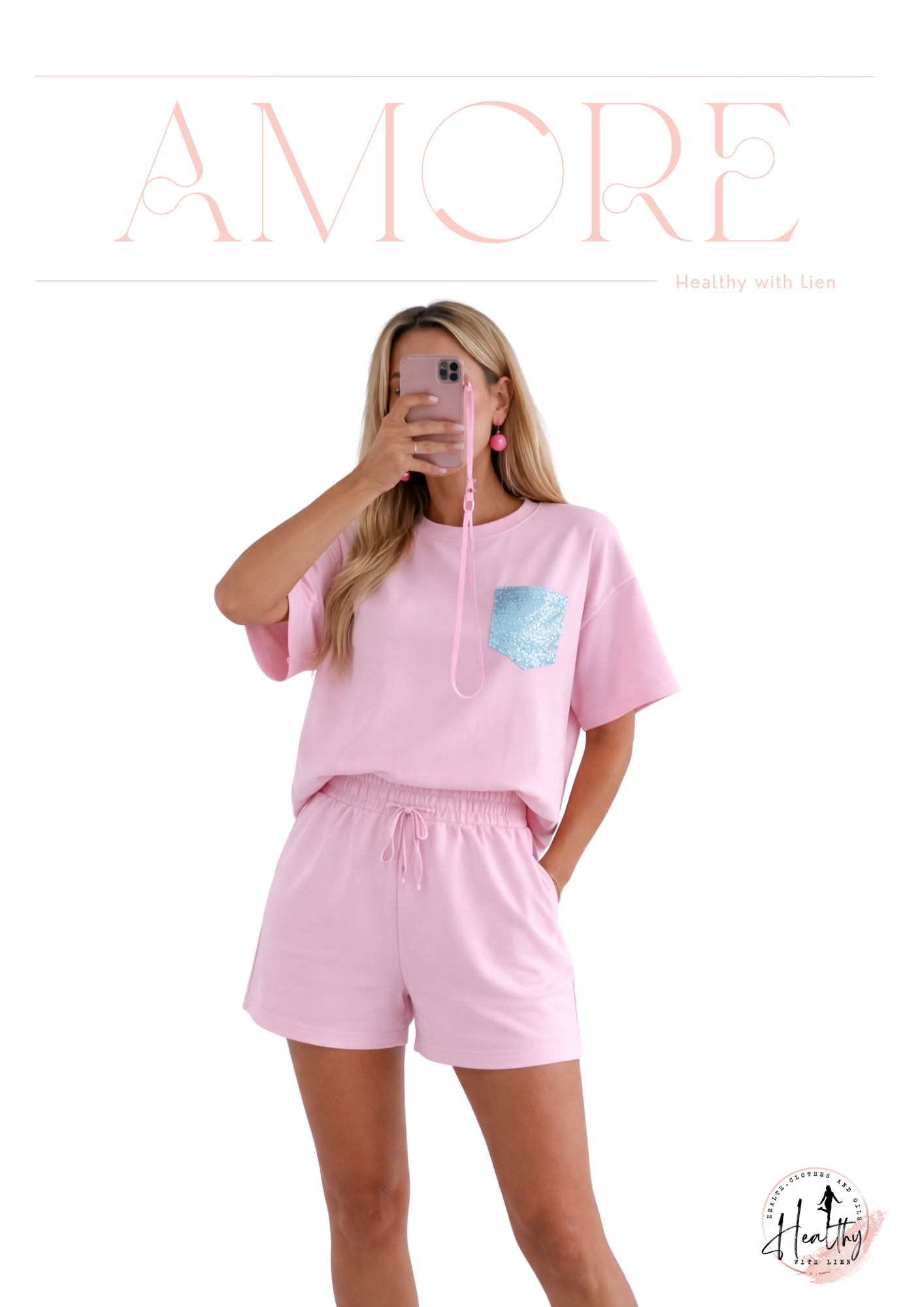 Drew setje roze