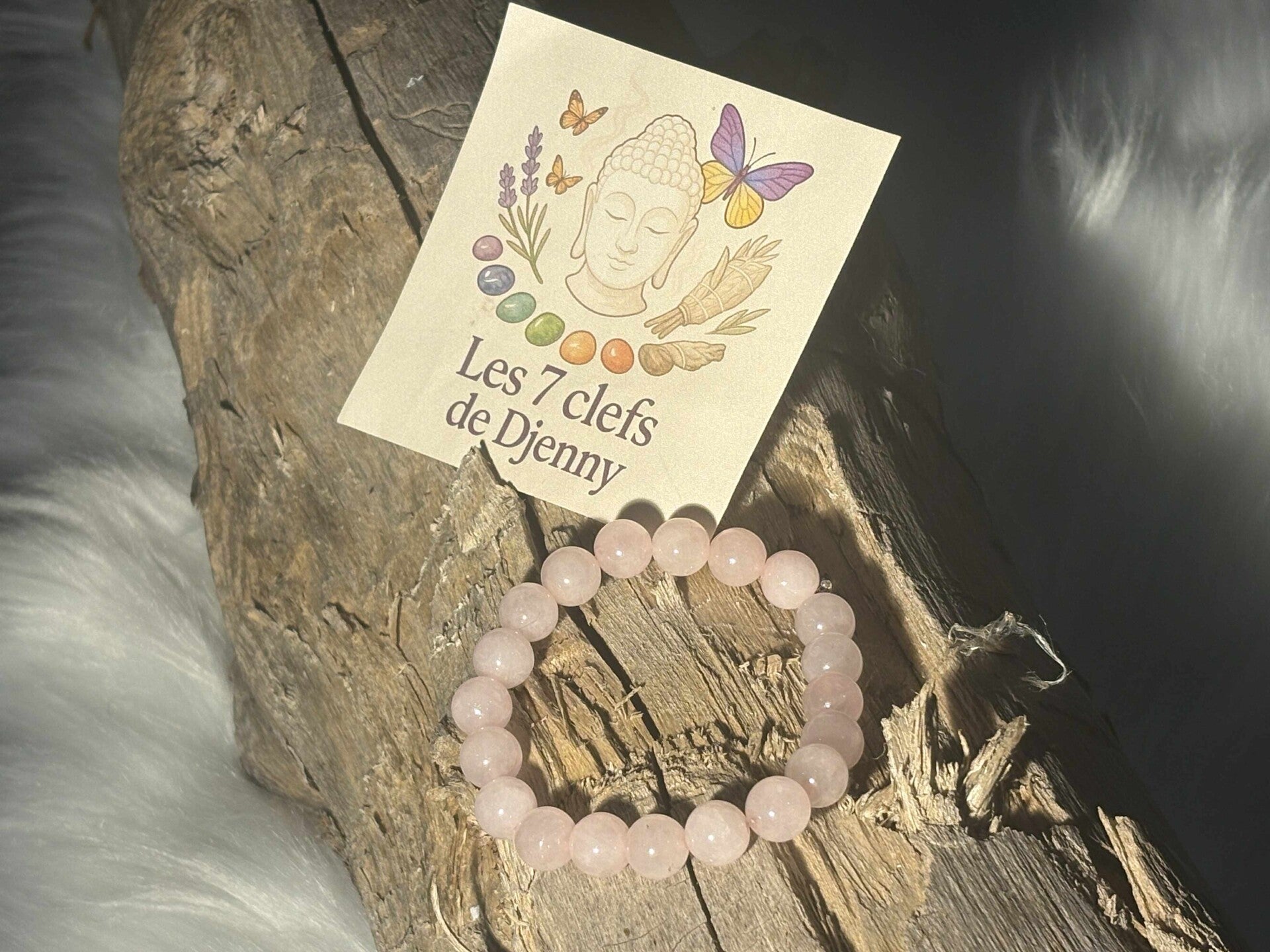 🌸 Bracelet en Quartz Rose – Douceur & Harmonie 🌸