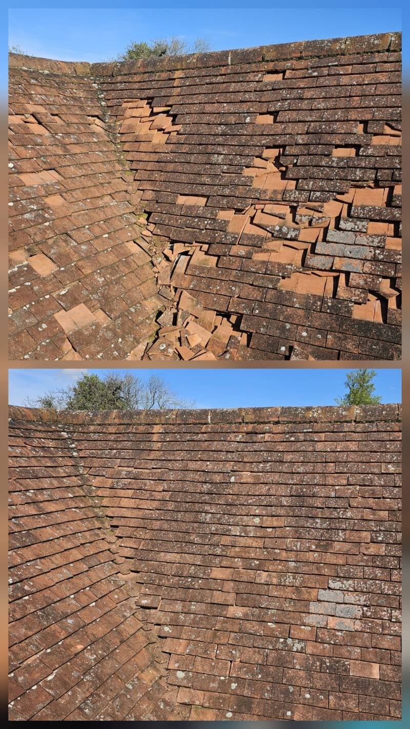 Salisbury roofer - tile repair - New roof - clay tile - replaced tiles - salisbury wiltshire