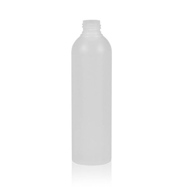 Transparante fles met witte klepdop