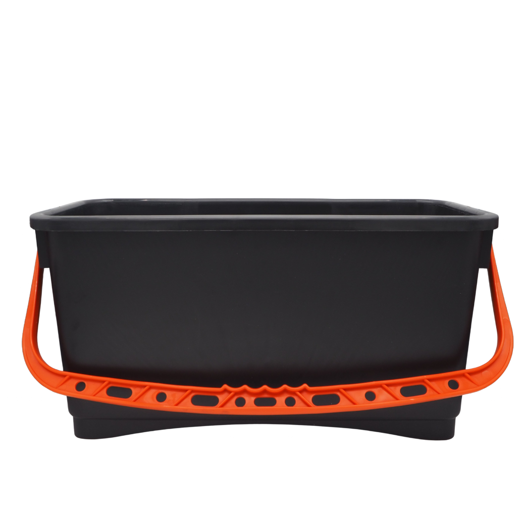 Maykker Professionele Emmer met Oranje Handvat - Zwart - 22L