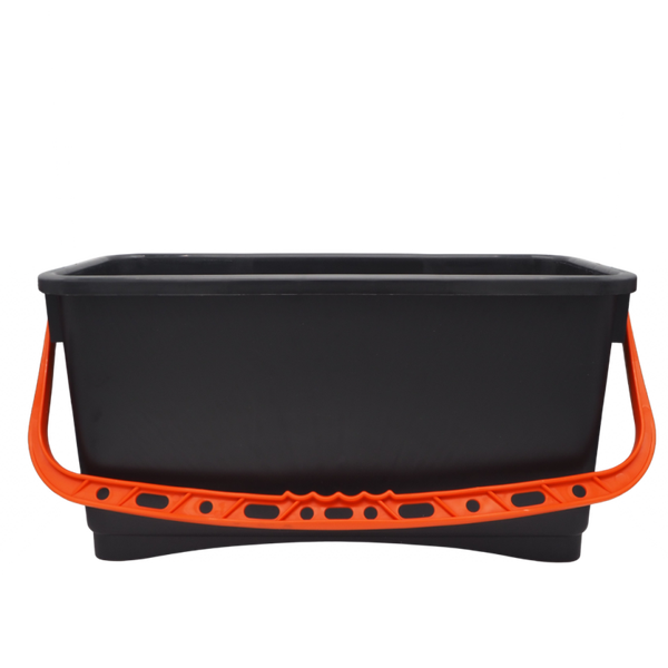 Maykker Professionele Emmer met Oranje Handvat - Zwart - 22L