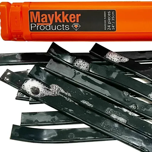 Maykker Soft Squeegee Rubber - Koker 24 Stuks 35CM