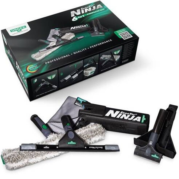 Unger ErgoTec Ninja Professionele Glasreinigingsset 6in1 - 45cm
