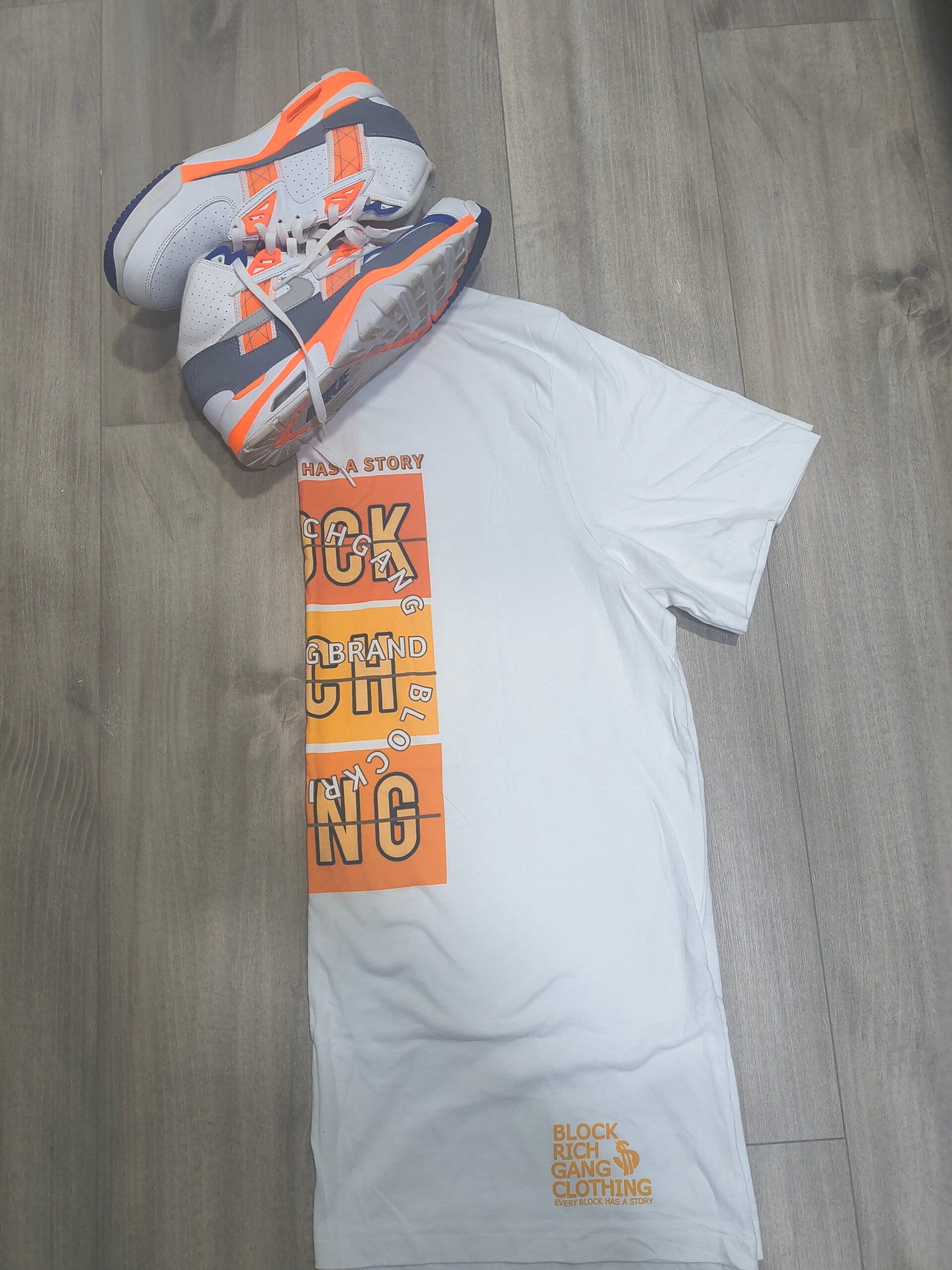 Block Rich Gang Orange Peel Tee