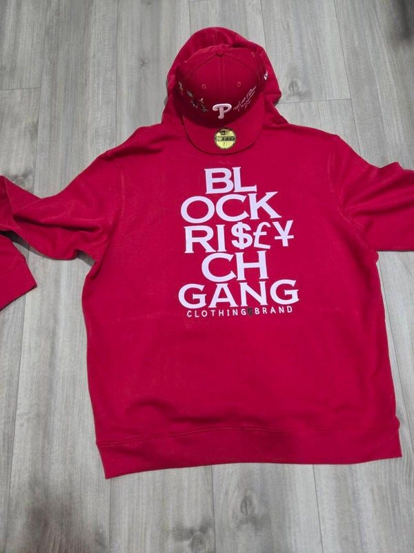 Block Rich Gang  Gang Ave logo Hoodie