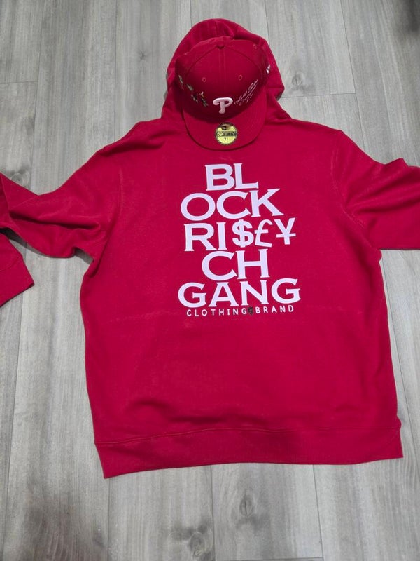 Block Rich Gang  Gang Ave logo Hoodie