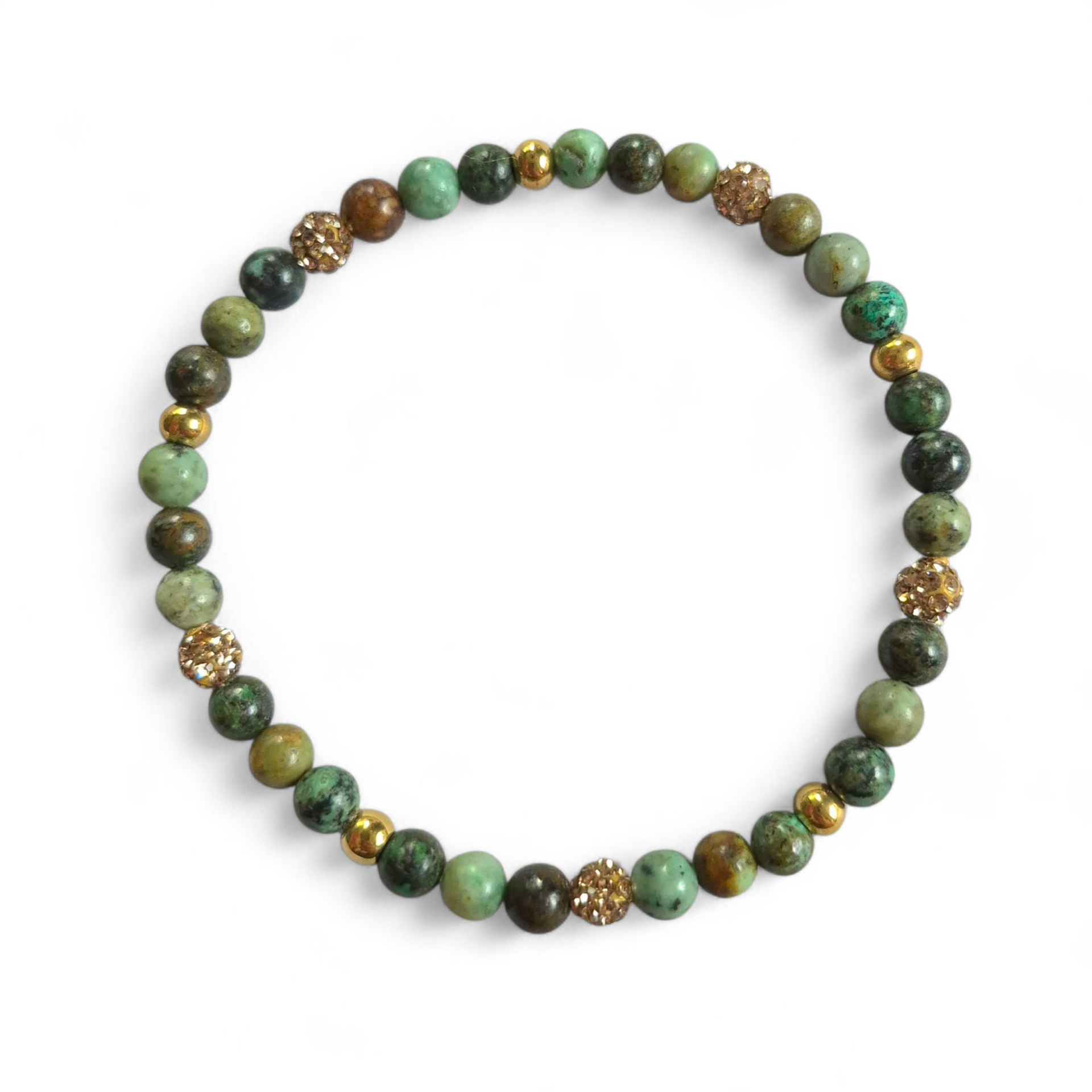 Afrikaanse turkoois armband met sparkling beads