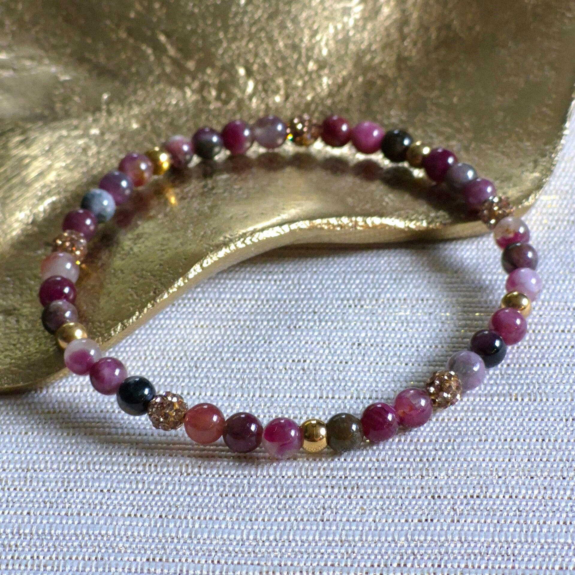 Toermalijn armband met Sparkling Beads