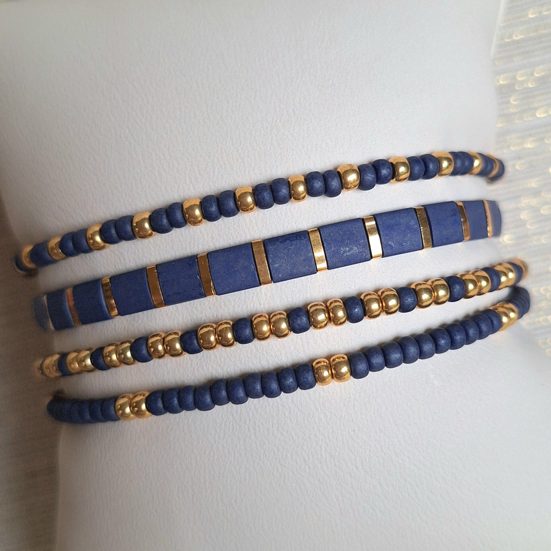 Armbandenset jeansblauw
