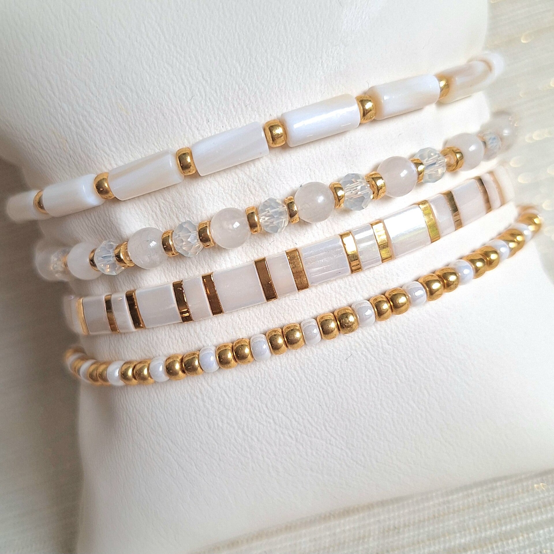 Armbandenset Maansteen