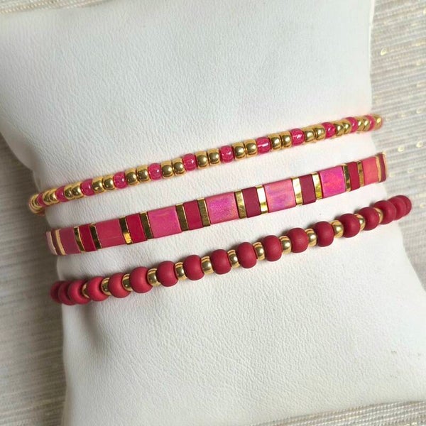 Armbandenset Scarlet Bloom
