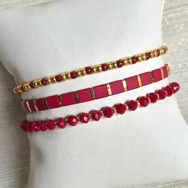Armbandenset Crimson Flame