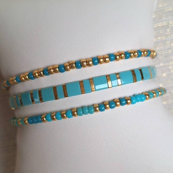 Armbandenset turkoois