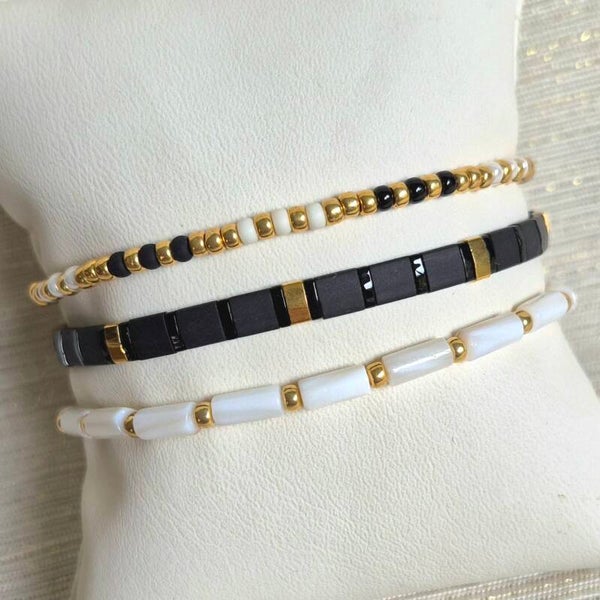 Armbandenset Ivory Shadow