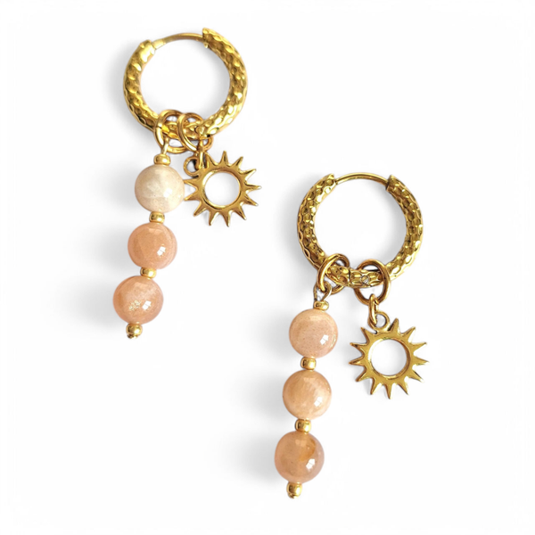 Creolen met Zonnesteen en zonbedel